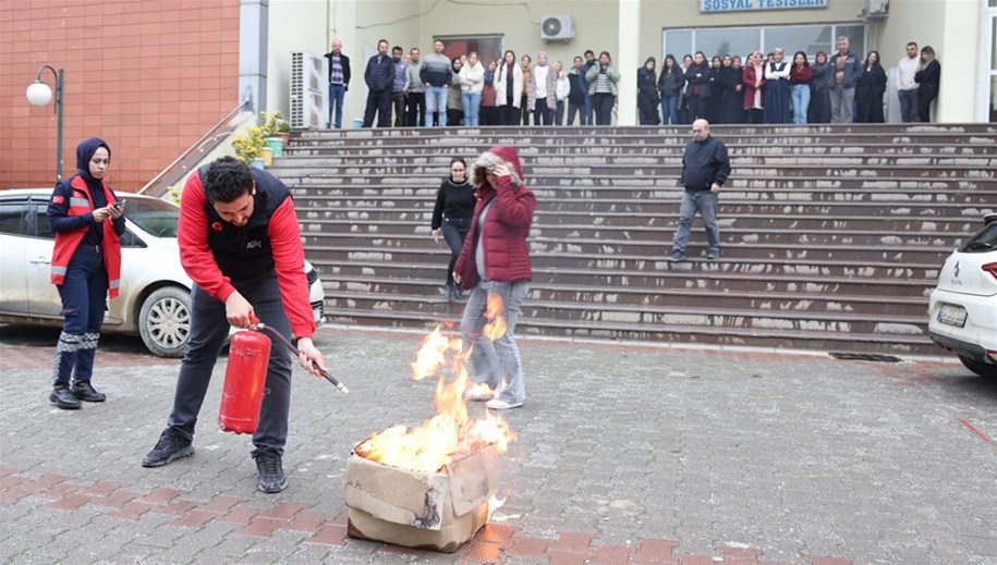 Deprem,Yangın ,doğal afetler, Bina Tahliye ve deprem tahliye tatbikatı yapıldı