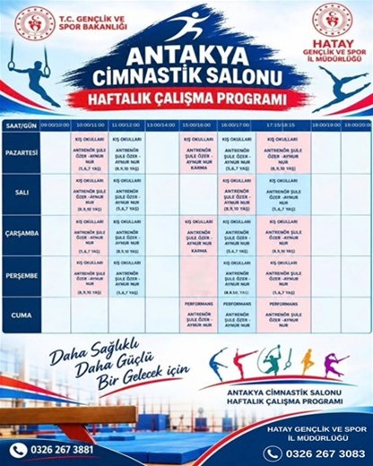 Antakya Cimnastik Salonu’nda Kış Programımız!